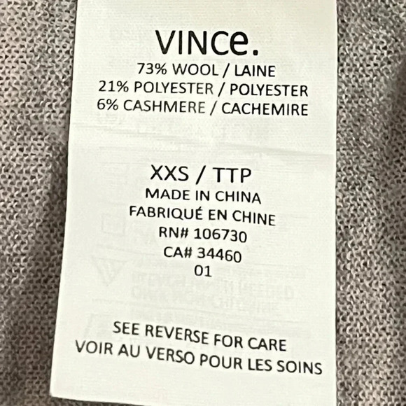 Vince Wool Cashmere Blend Open‎ Front Cardigan, Women's Size XXS - Picture 3 of 6